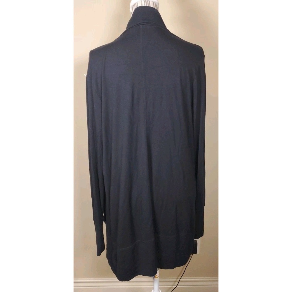 Athleta‎ Pranayama Wrap Women's Sz L Cardigan Thumbhole  Open Yoga Casual Black - Picture 5 of 10